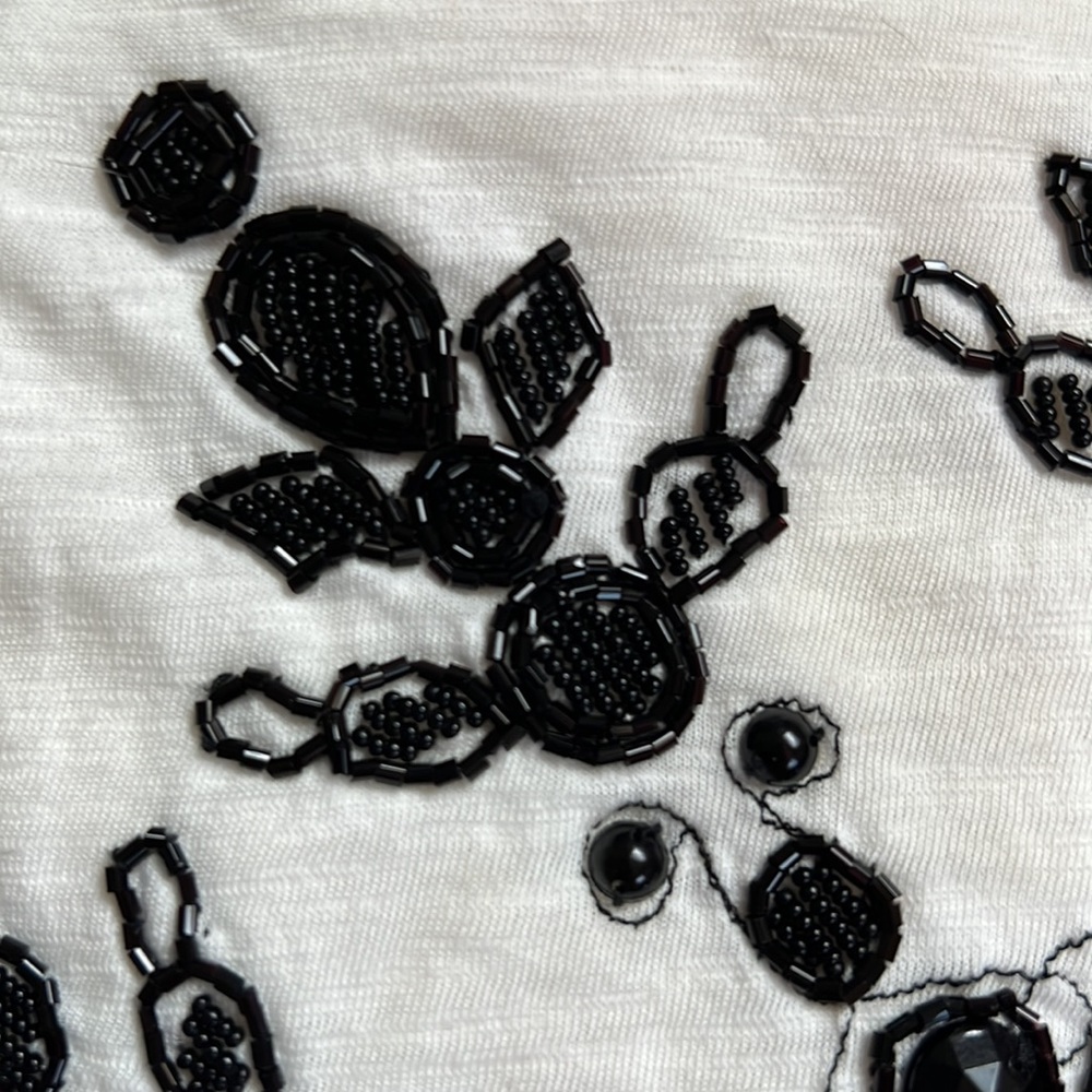 Jcrew black bead embellish vintage graphic tee - Picture 4 of 8